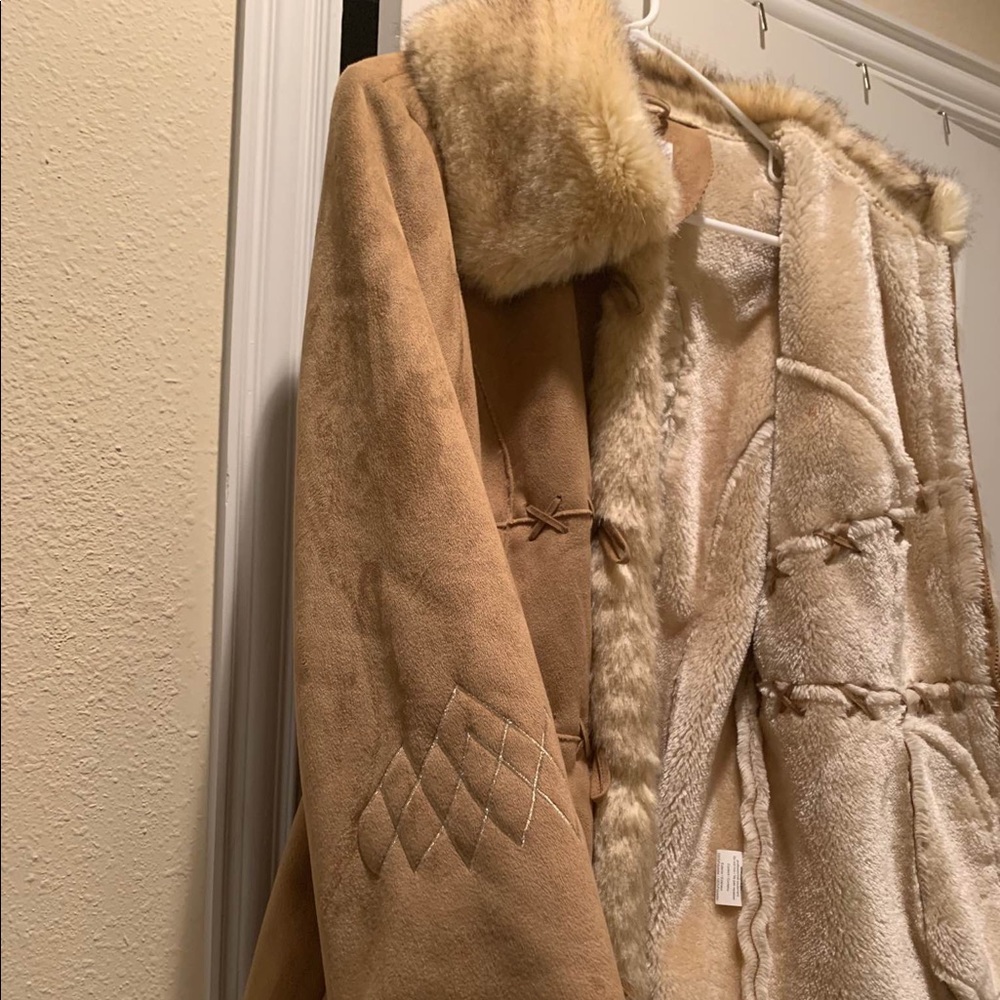Suede Jacket and mitten